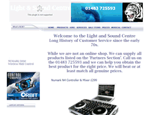 Tablet Screenshot of lightandsoundcentre.co.uk